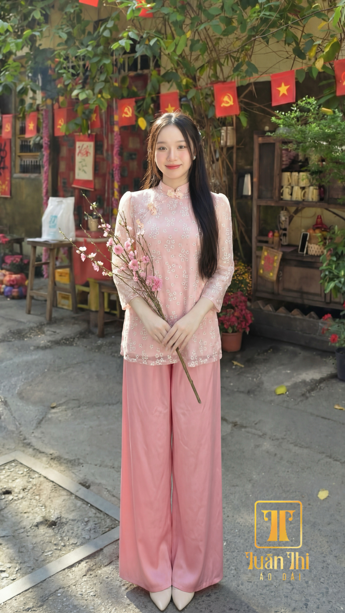 PP Lưới 4 tà hồng nút tàu