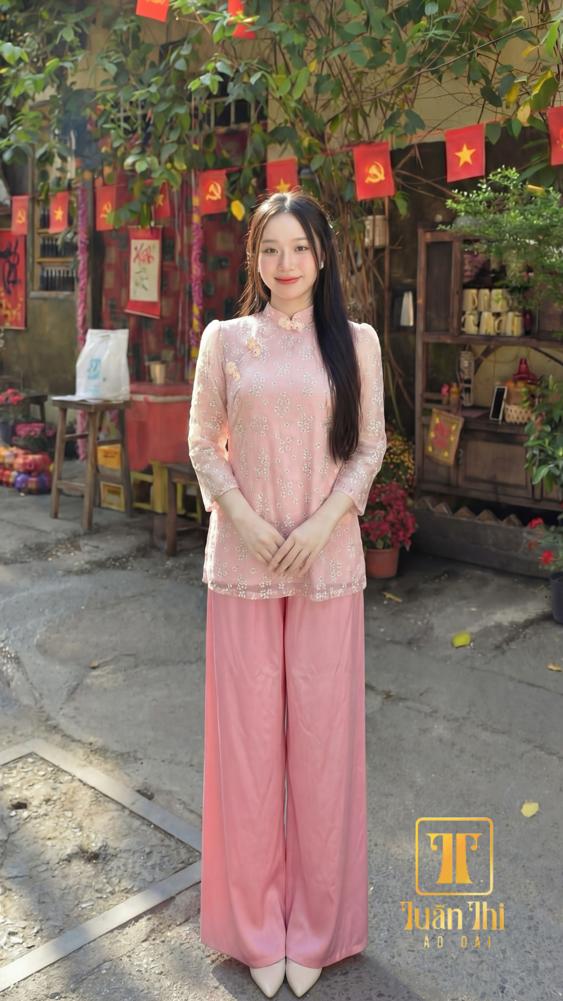 PP Lưới 4 tà hồng nút tàu