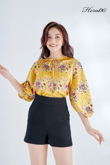 Áo lụa cổ buộc nơ/SAKBA003-S/OL01.2021