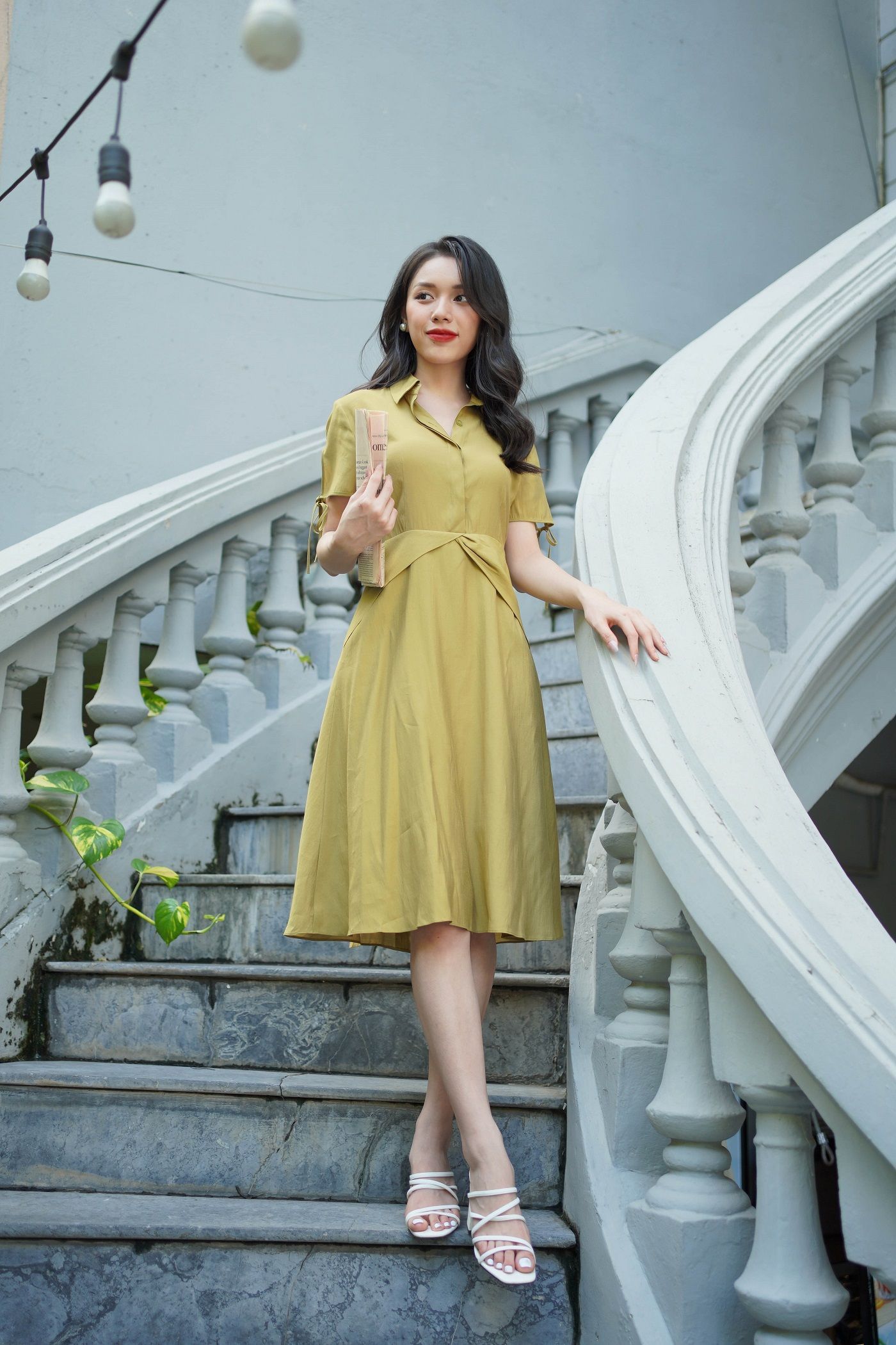 Đầm xoè tơ hàn cổ đức/SDCBA032/HERA08
