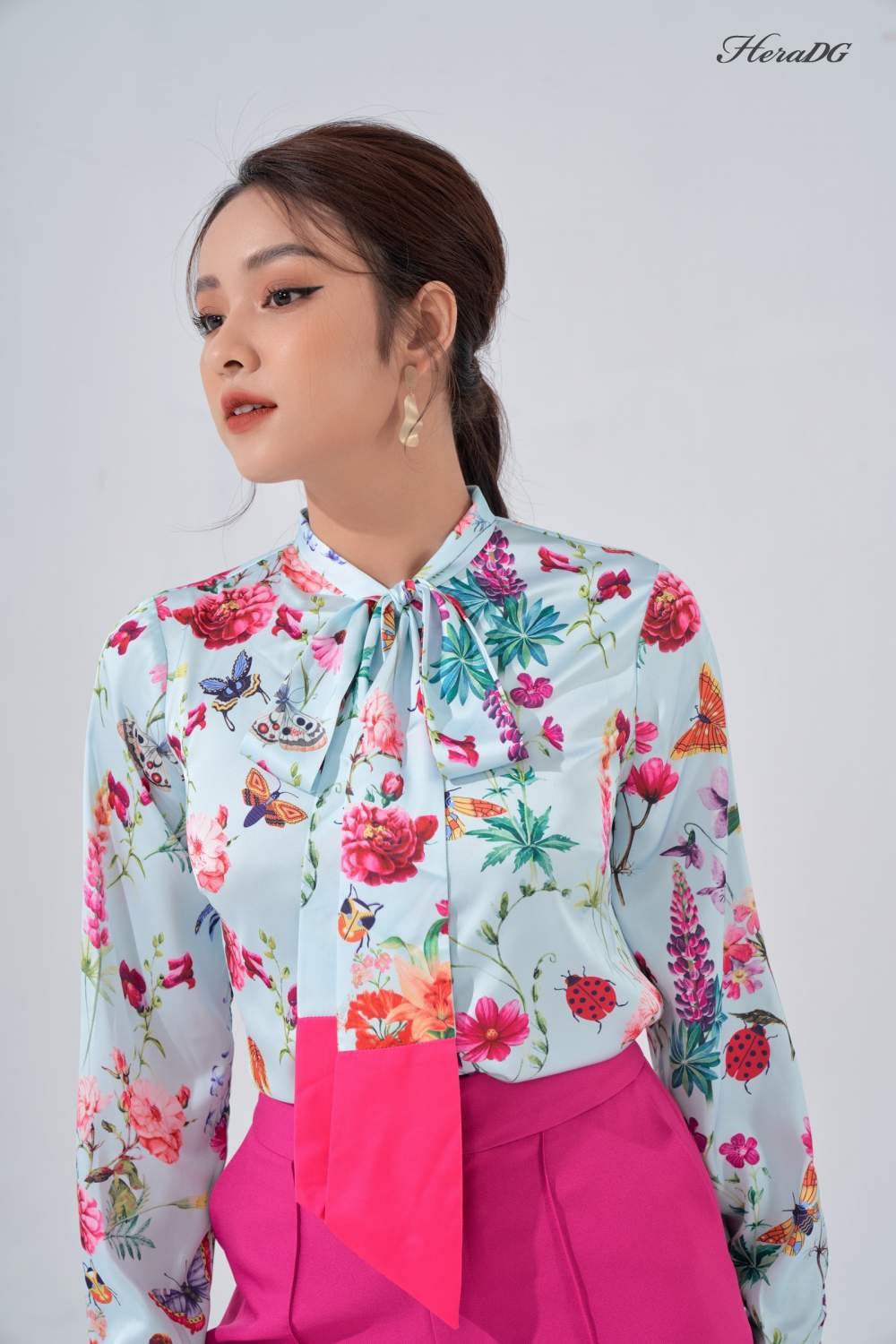 Áo sơ mi dây nơ cổ/SASBA005/BST01.2021