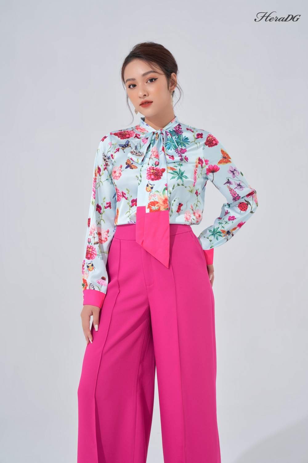 Áo sơ mi dây nơ cổ/SASBA005/BST01.2021