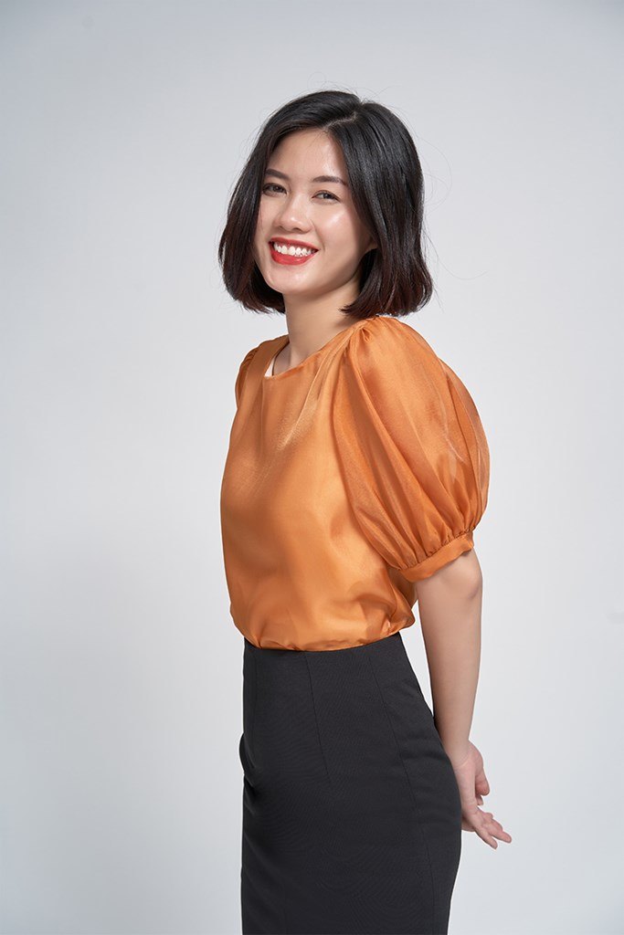 Áo cổ tròn tay bồng/SAKBA028/Đ2.2021