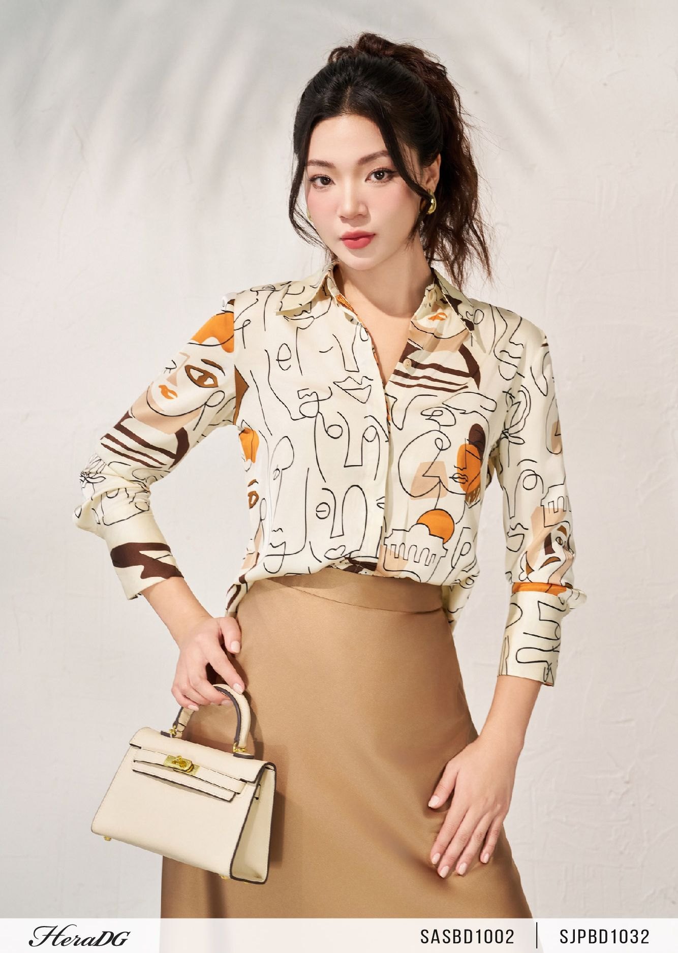 Áo sơ mi lụa dài tay