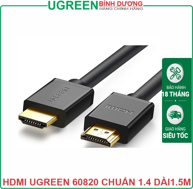 CAP HDMI UGREEN 60820 1.5M CHUAN 1.4 FULL HD 4k