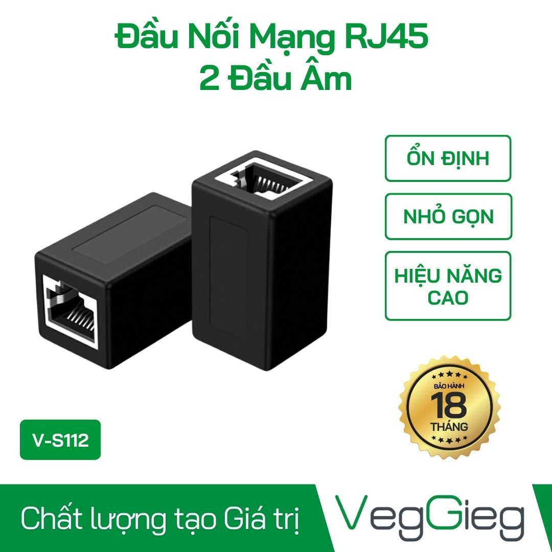 Đầu nối mạng Lan RJ45 1 Ra 1 V-S112 Veggieg