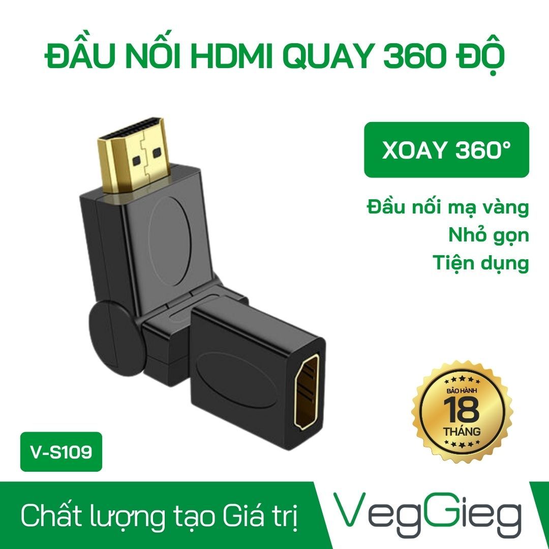 Đầu nối HDMI xoay 360 độ Veggieg V-S109