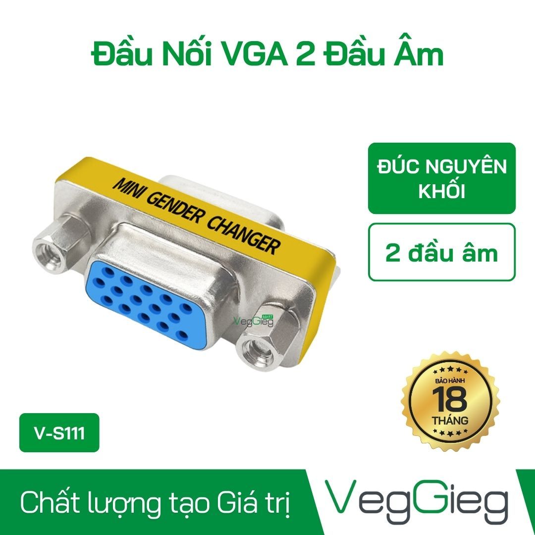 Đầu nối VGA 2 đầu âm V-S111 Veggieg