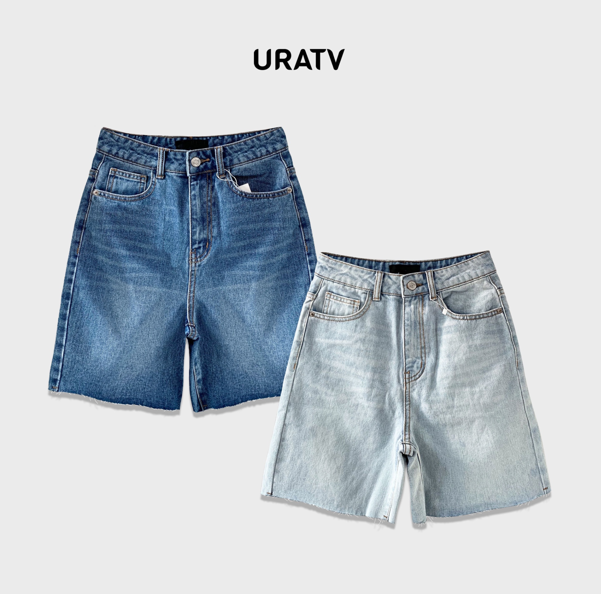 Short cắt line cotton jeans mã U 235