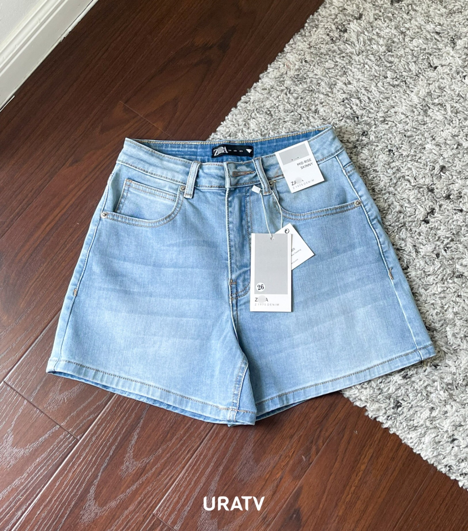 Short jean co giãn tốt ống rộng wax ZR01 245