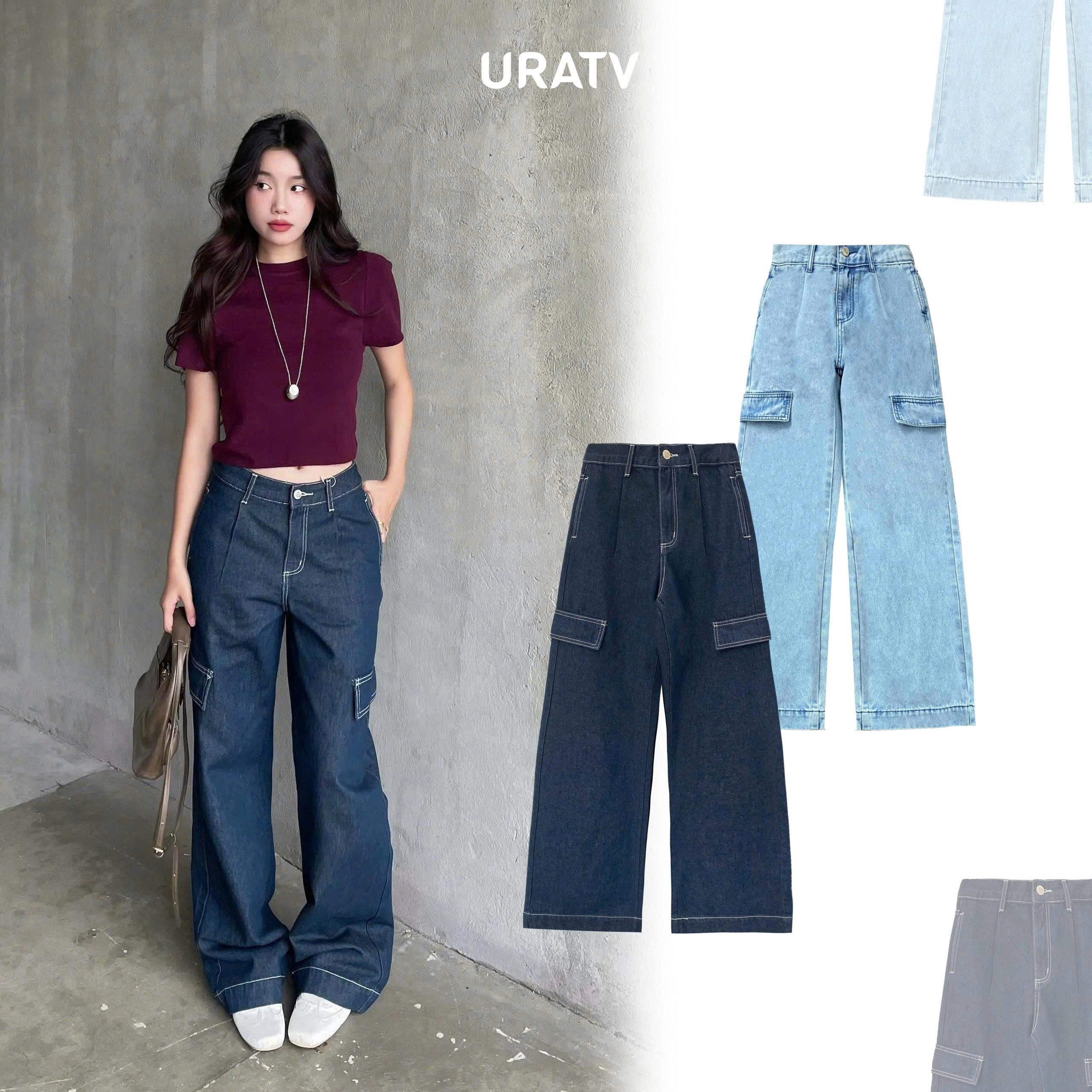 Quần suông nắp túi hộp JS02 URATV 375