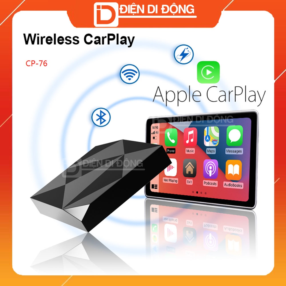 Bộ chuyển đổi Apple CarPlay không dây 4.0 CARTIZAN CP-76 tích hợp cho tất cả màn hình zin hỗ trợ CarPlay có dây