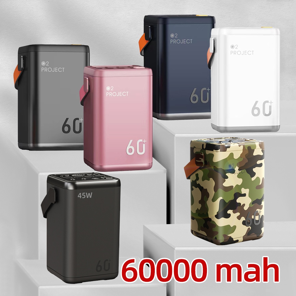 Pin sạc dự phòng 60000 mah O2 Project YT-2030 sạc nhanh PD 36W tích hợp màn hình LCD hiển thị thông số sạc và đèn LED