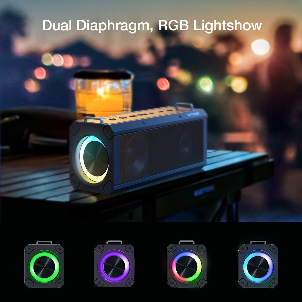 Loa Bluetooth Blitzwolf BW-WA3 Pro 120W 16000mAh LED RGB