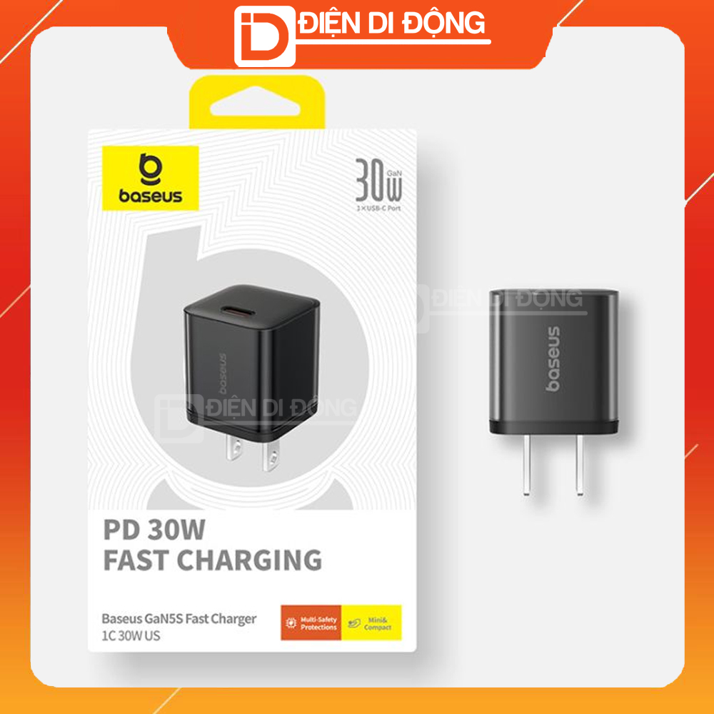 Củ sạc nhanh Baseus GaN5S 1C 30W US