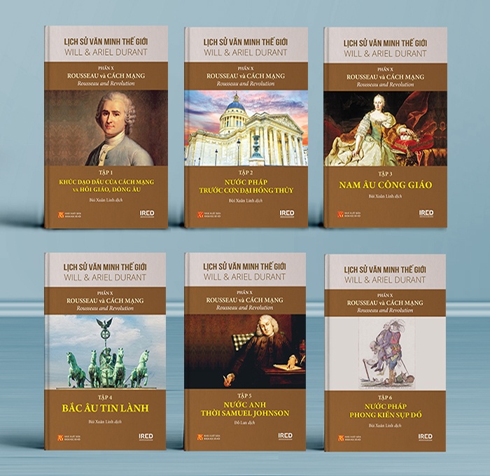 Bộ sách “LỊCH SỬ VĂN MINH THẾ GIỚI” Phần X: Rousseau và Cách mạng (6 Tập)