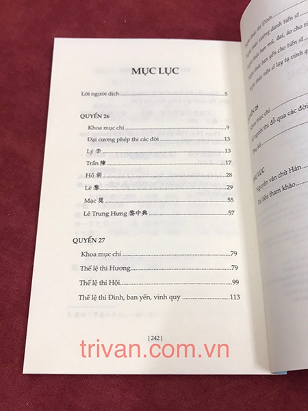 Lịch triều hiến chương loại chí - Khoa mục chí - Phan Huy Chú