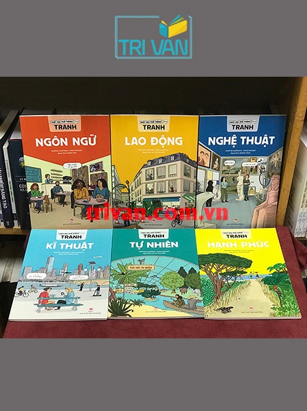Combo Triết Học Phổ Thông Bằng Tranh (6 Cuốn) Ngôn ngữ - Tự nhiên - Nghệ thuật - Hạnh phúc - Kĩ thuật - Lao động