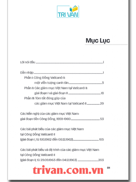 Đóng góp của Các Giám Mục Việt Nam tại Công Đồng Vaticanô II (tập 1)
