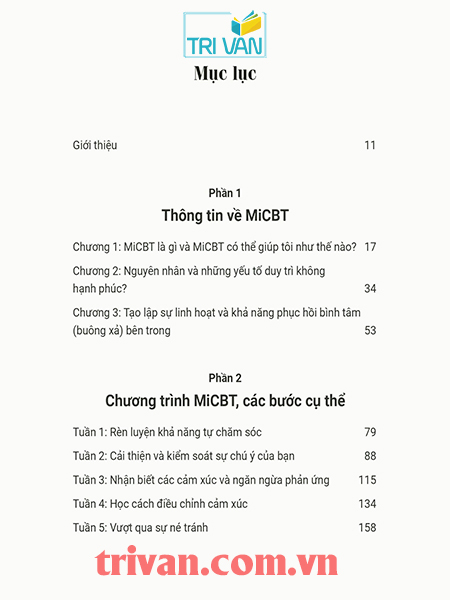 Sách Bài Tập MiCBT: Trị Liệu Nhận Thức Hành Vi Tích Hợp Chánh Niệm - Dành Cho Trầm Cảm Và Lo Âu - Bruno A. Cayoun và Andrea D. Grabovac