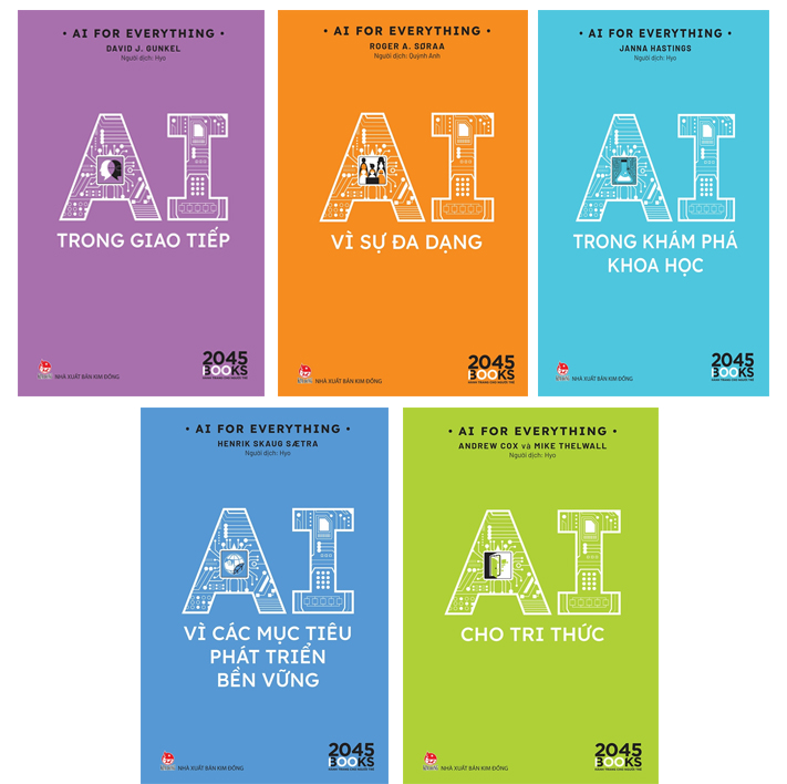 AI For Everything: AI trong giao tiếp - AI cho tri thức - AI trong khám phá khoa học - AI vì sự đa dạng - AI vì các mục tiêu phát triển bền vững (5 quyển)
