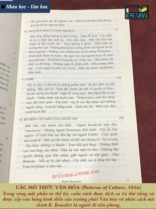 Các mô thức văn hóa - Ruth Benedict (Tái bản 2026)
