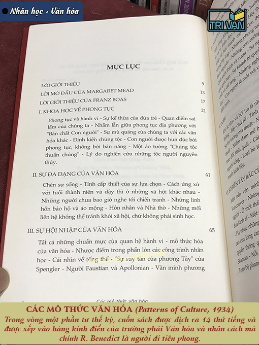 Các mô thức văn hóa - Ruth Benedict (Tái bản 2026)