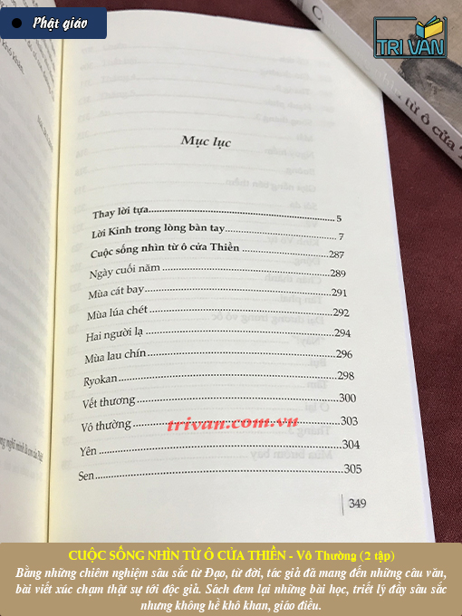 Combo sách Cuộc sống nhìn từ ô cửa thiền - Vô Thường (2 tập) (Tái bản)