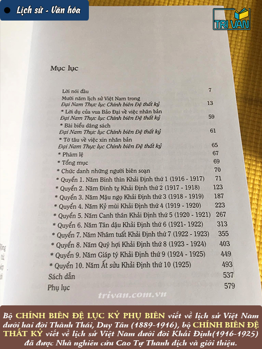 Combo sách ĐẠI NAM THỰC LỤC: CHÍNH BIÊN ĐỆ LỤC KỶ PHỤ BIÊN & CHÍNH BIÊN ĐỆ THẤT KỶ - Cao Tự Thanh (dịch và giới thiệu)
