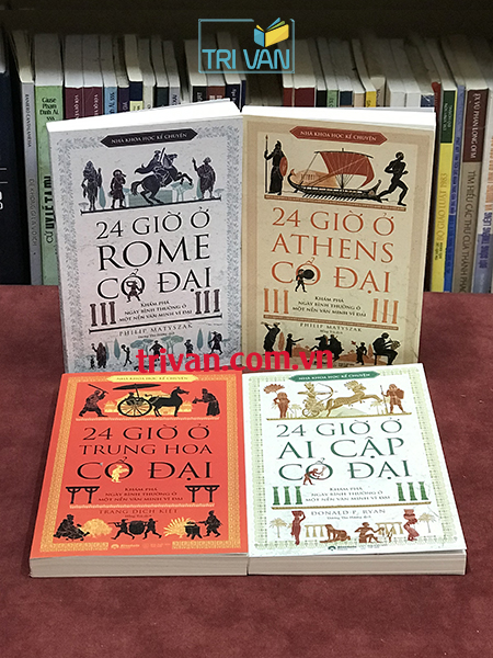 Combo sách Nhà khoa học kể chuyện: 24 giờ ở Trung Hoa cổ đại - 24 giờ ở Ai Cập cổ đại - 24 giờ ở Athens cổ đại - 24 giờ ở Rome cổ đại (4 quyển)