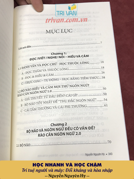 Học chậm và học nhanh - Trí tuệ người và máy: Đối kháng và hòa nhập - Nguyễn Nguyên Hy