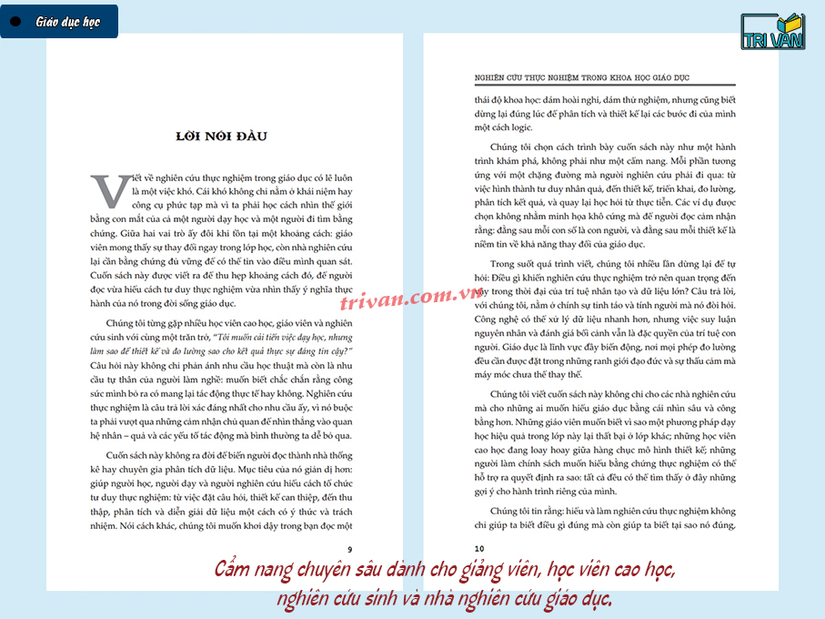 Nghiên cứu thực nghiệm trong khoa học giáo dục - TS. Lê Thị Thanh Tịnh - GS. Trần Trung