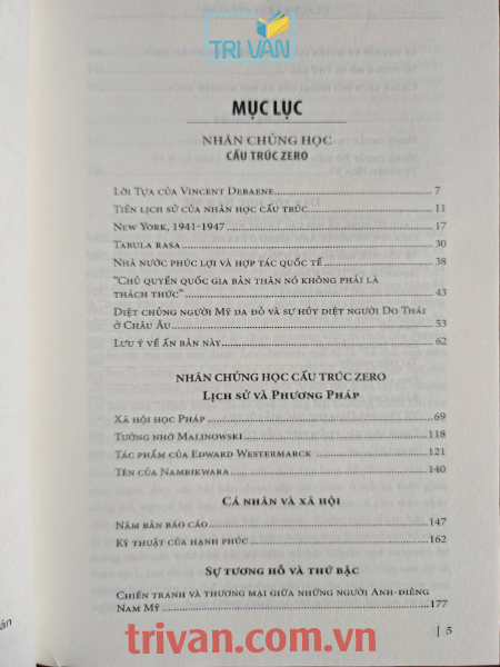 Nhân chủng học - Cấu trúc Zero - Claude Lévi-Strauss