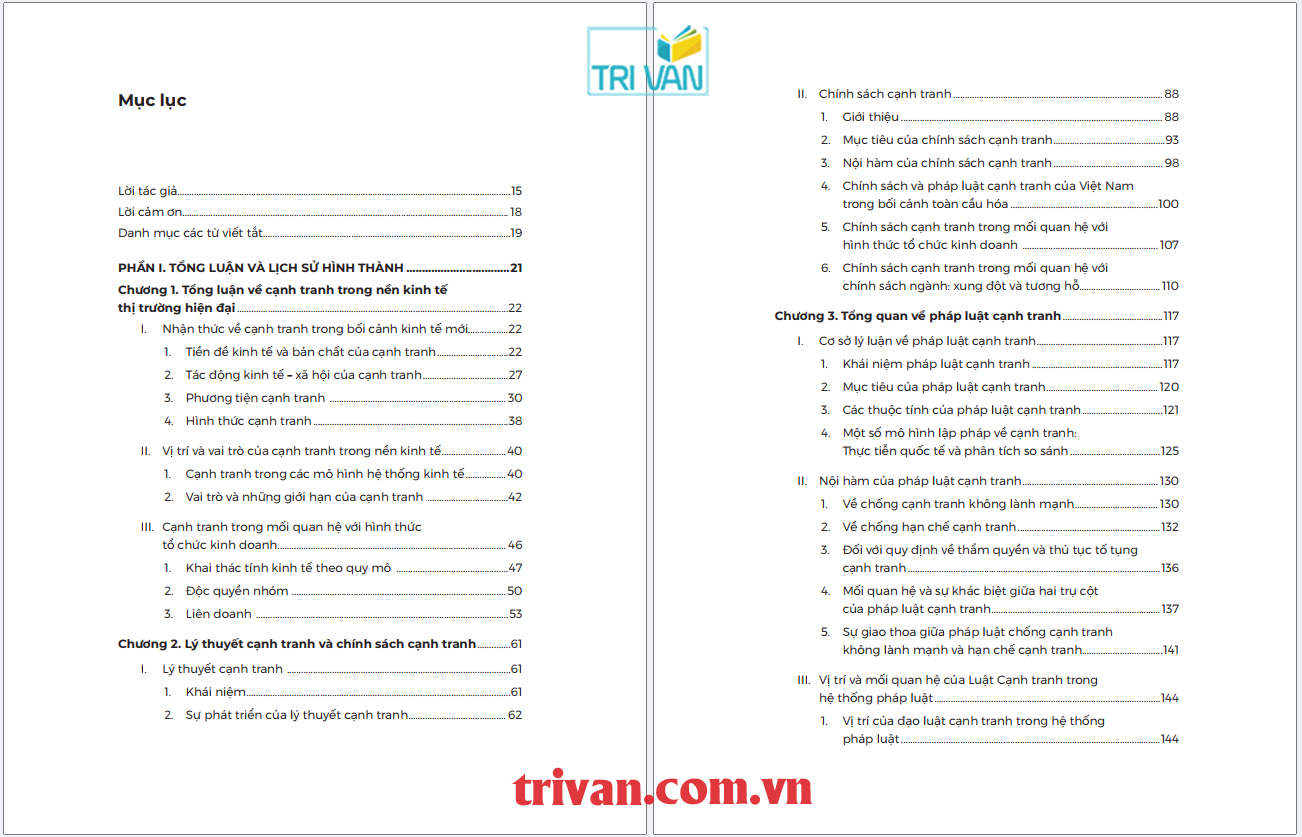 Pháp luật cạnh tranh - Tiếp cận từ góc độ chính sách và kinh tế hiện đại - PGS.TS. Tăng Văn Nghĩa