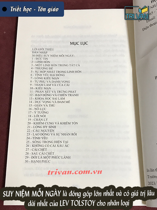 Suy niệm mỗi ngày - Một kho tàng minh triết tinh túy - Lev Tolstoy