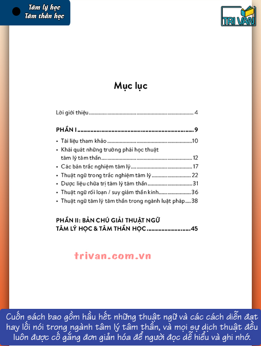 Thuật ngữ Tâm lý học và Tâm thần học Anh Việt - TS. Phạm Toàn