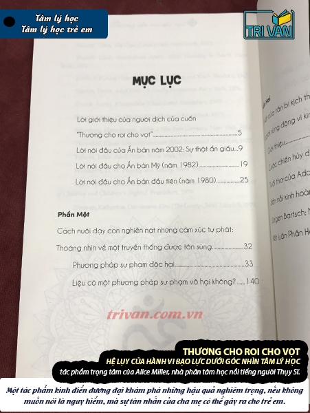 Thương cho roi cho vọt - Hệ lụy của hành vi bạo lực dưới góc nhìn Tâm lý học - Alice Miller