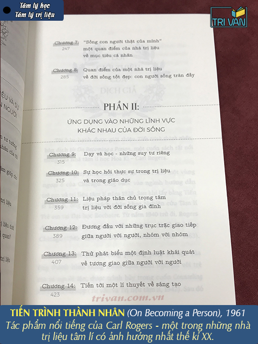 Tiến trình thành nhân (On Becoming a Person) - Carl Rogers (Tái bản 2024)