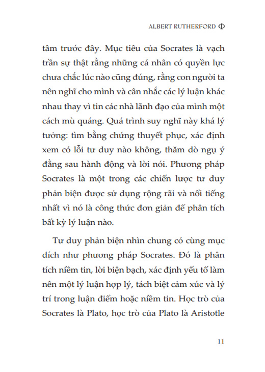 Tư Duy Phản Biện Như Một Triết Gia - Albert Rutherford