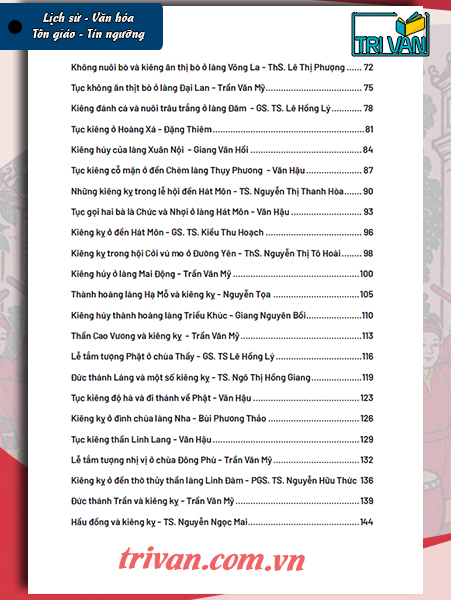 Tục kiêng kị trong thờ thần ở Hà Nội - Trần Văn Mỹ (chủ biên)