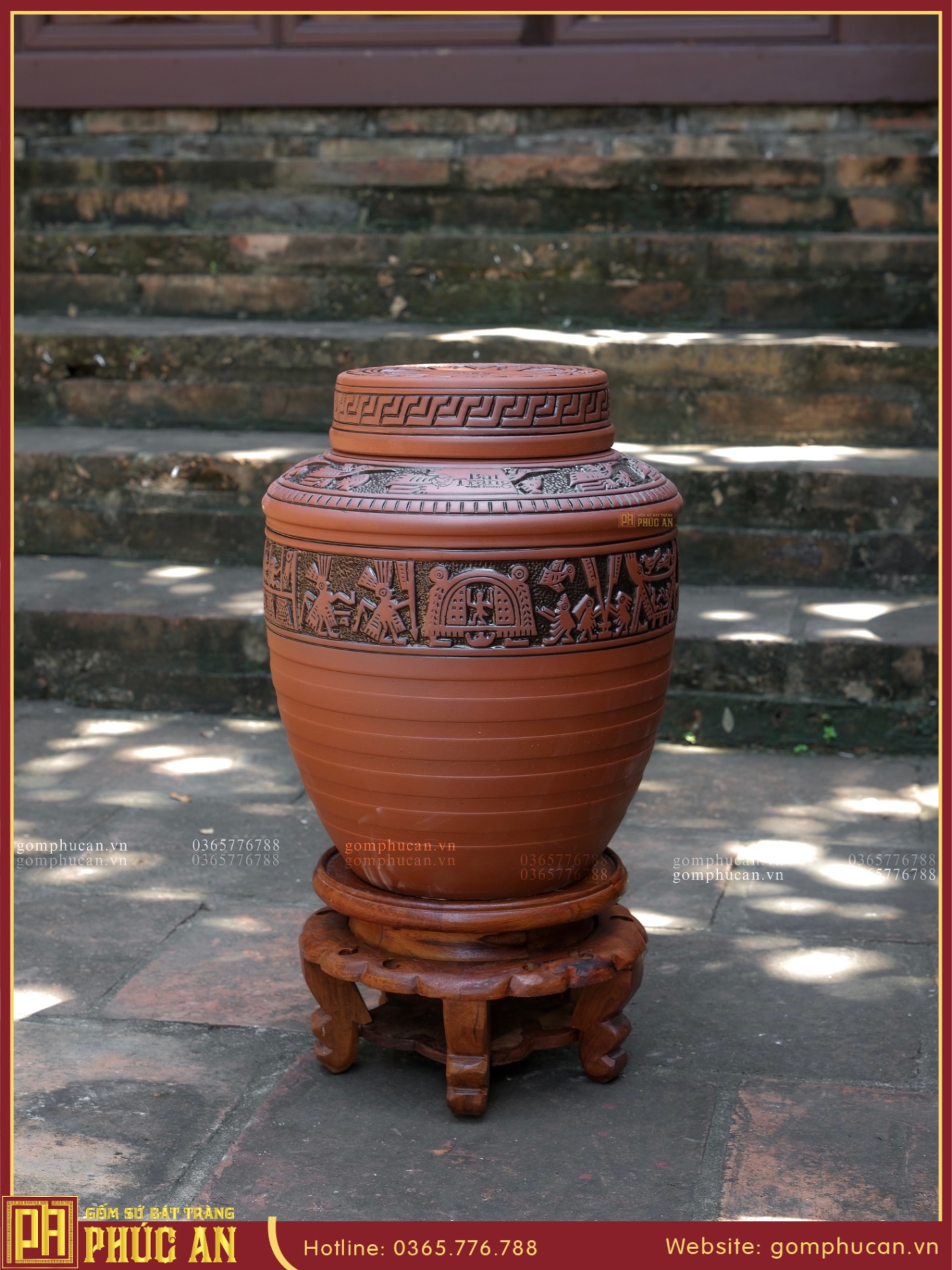 Chum sành Trống Đồng Hạc 10L