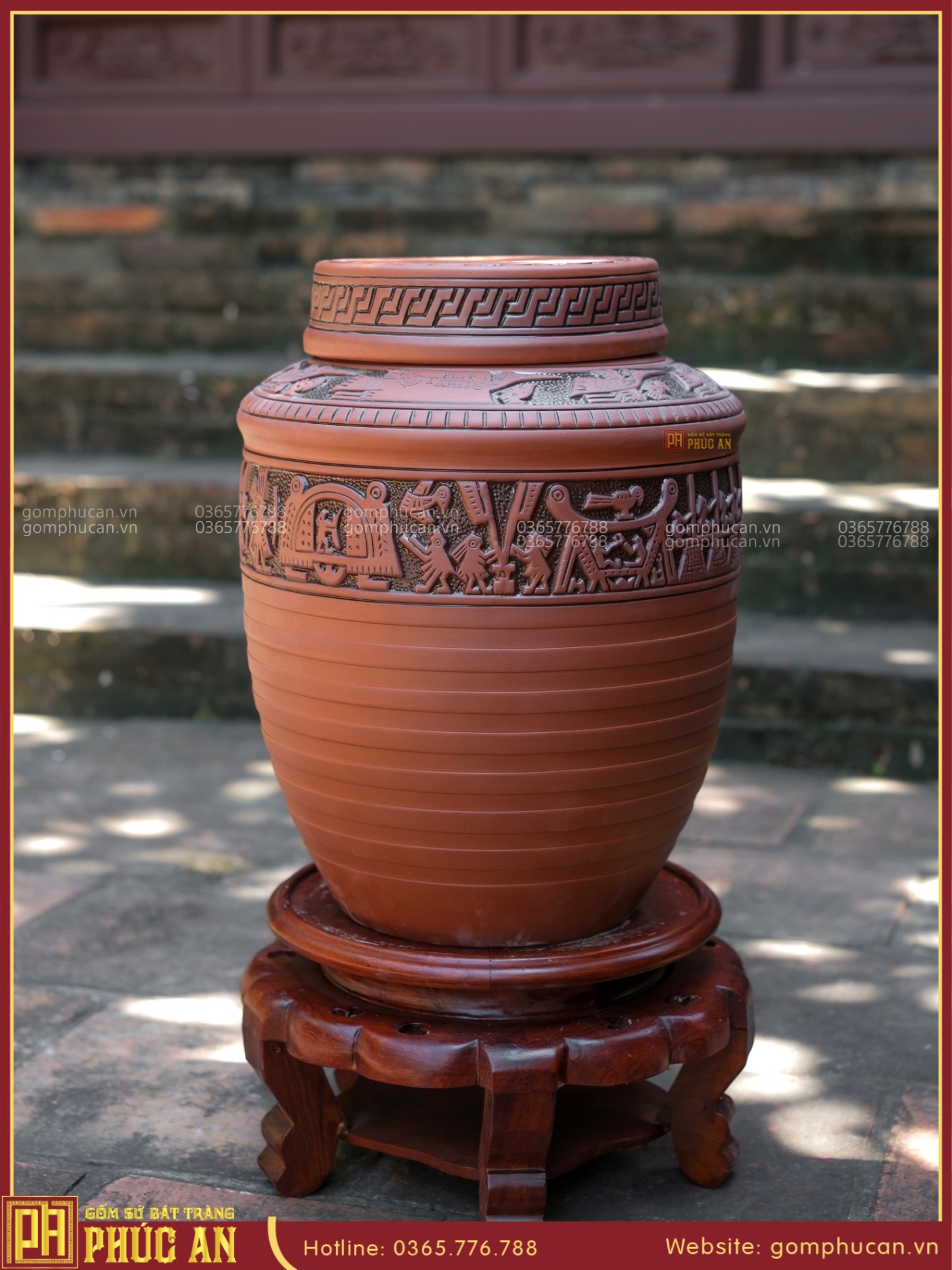 Chum sành Trống Đồng Hạc 20L