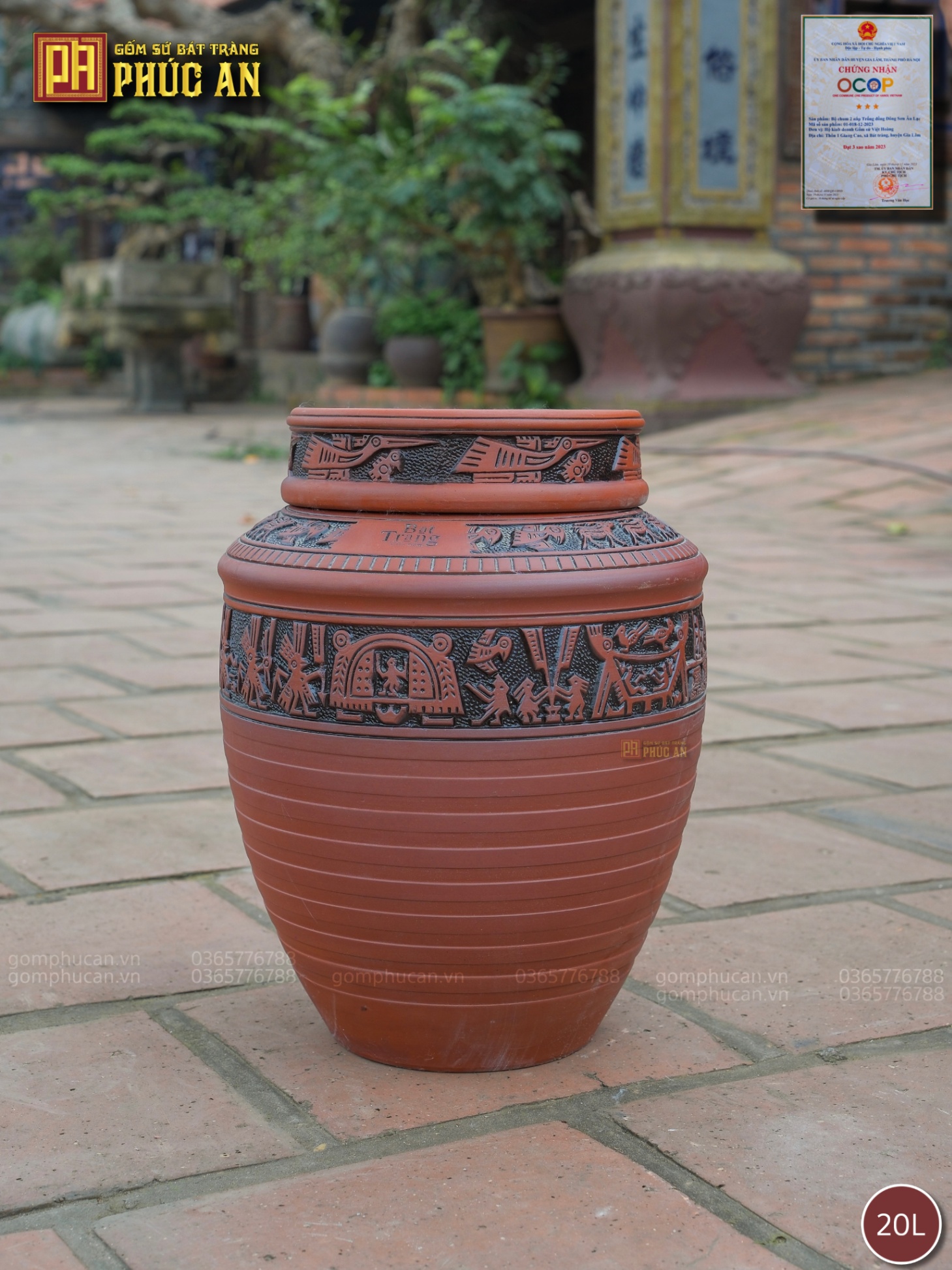 Chum sành Trống Đồng Huơu 20L