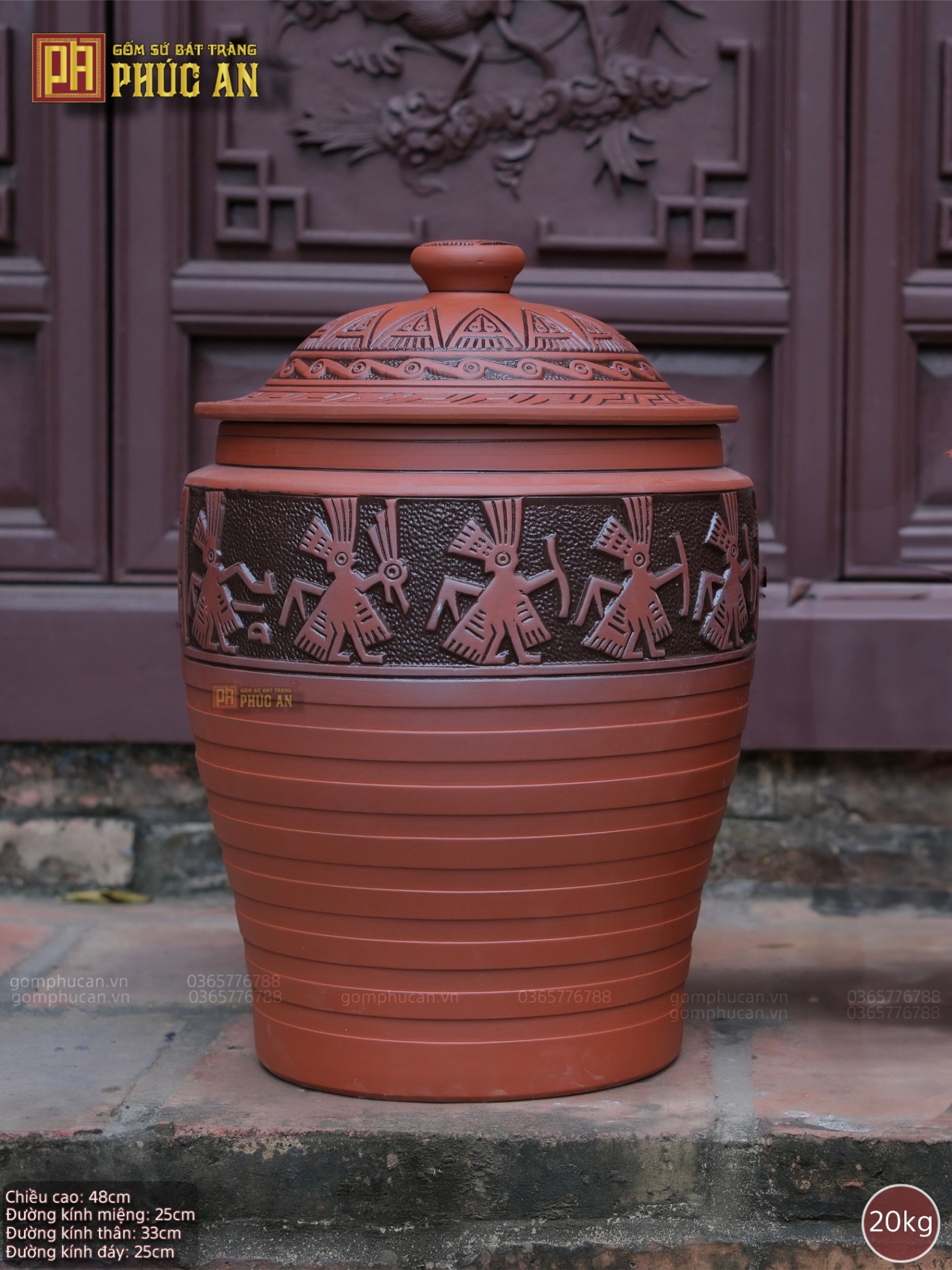 Hũ Gạo Trống Đồng 20kg