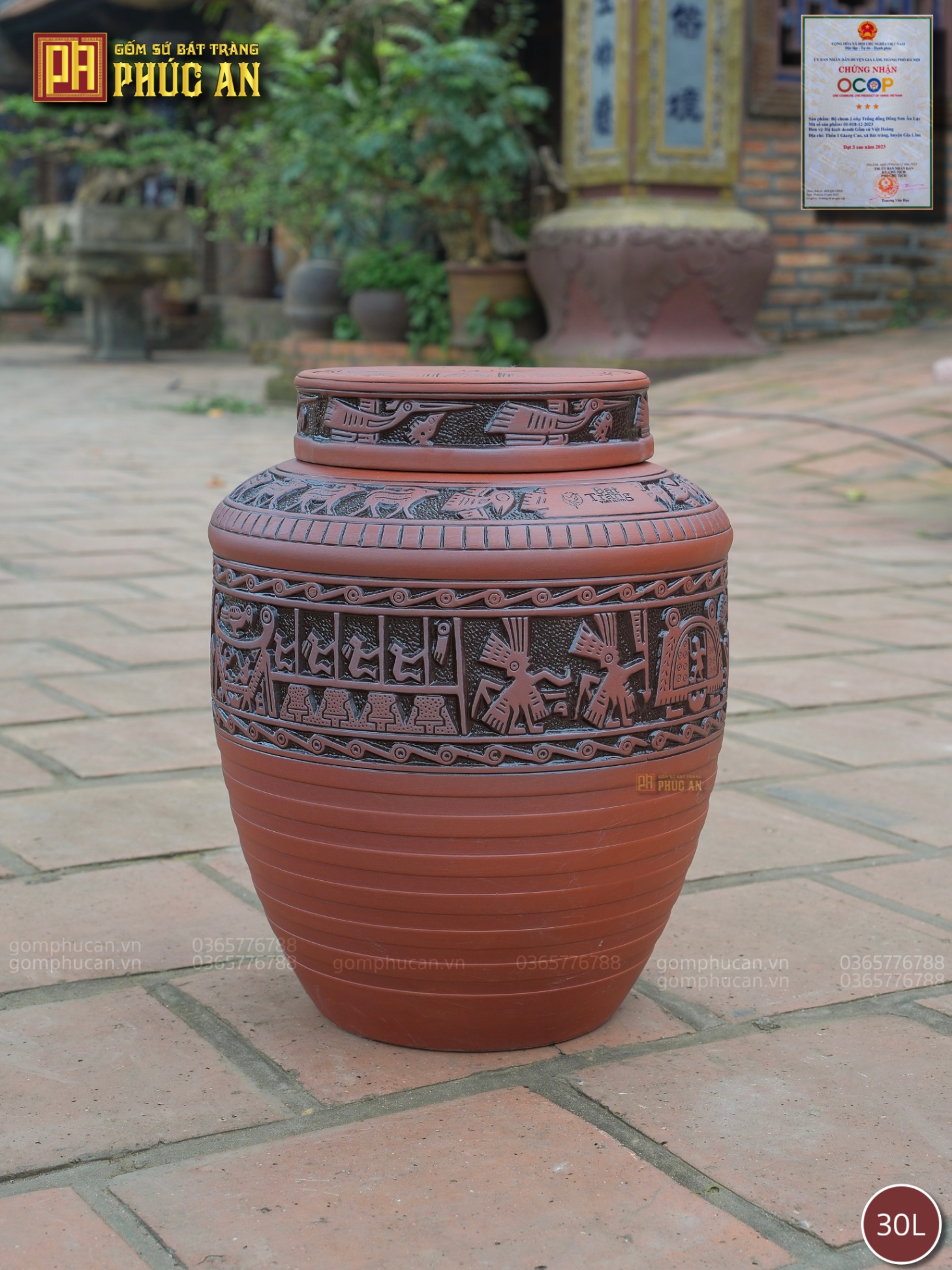 Chum sành Trống Đồng Huơu 30L