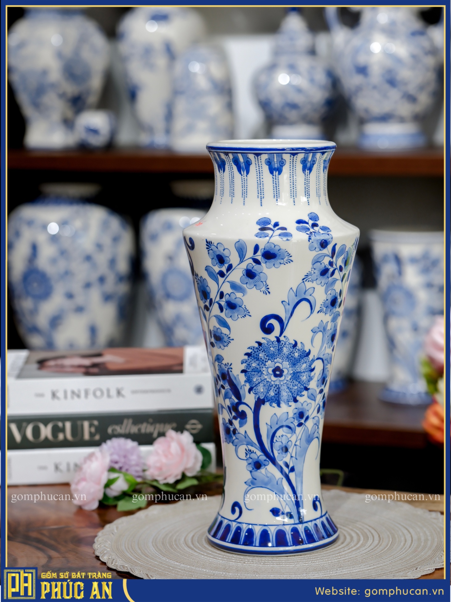 Lọ Hoa Men Lam HOA001