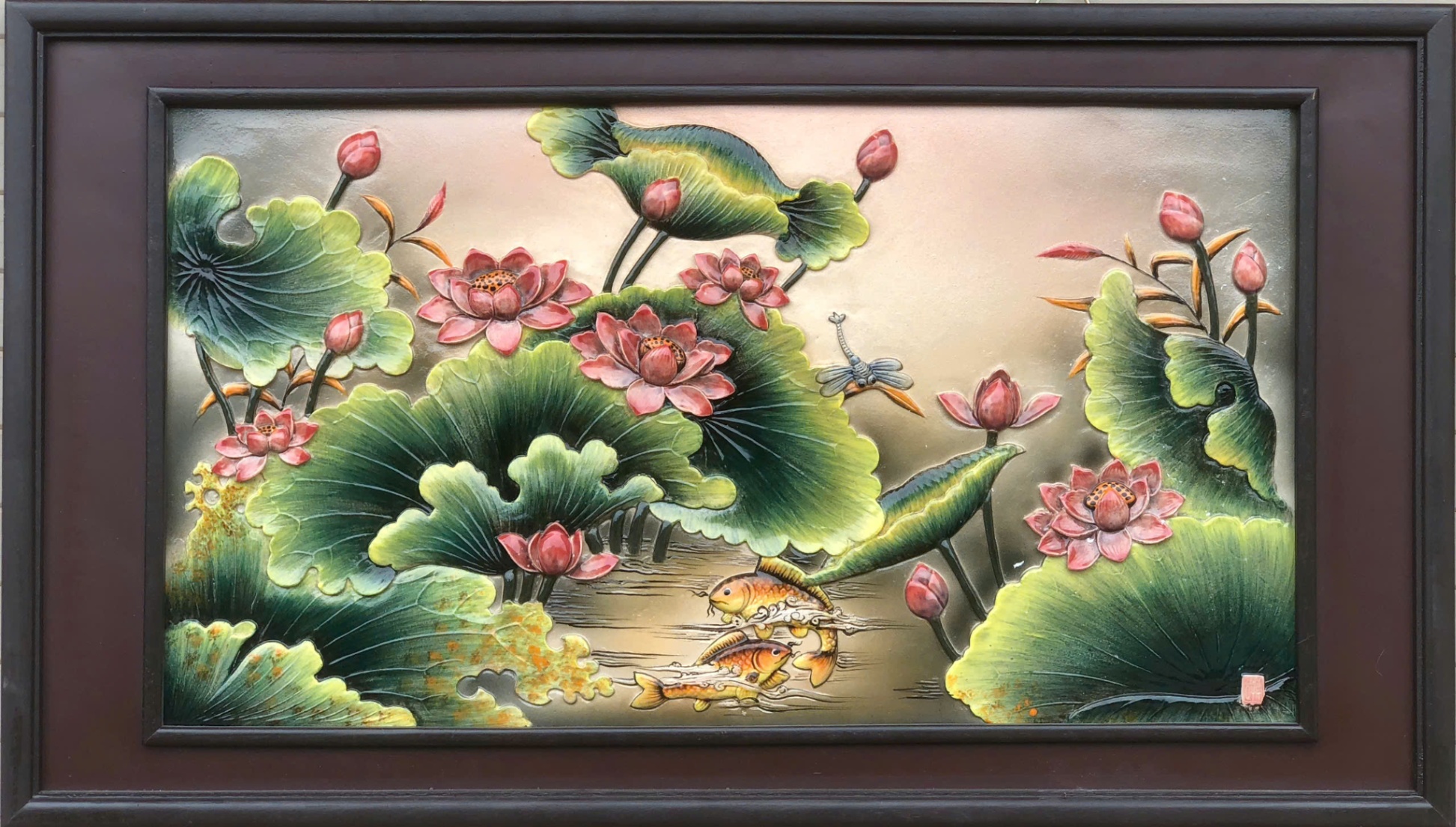 Tranh sứ đắp nổi 