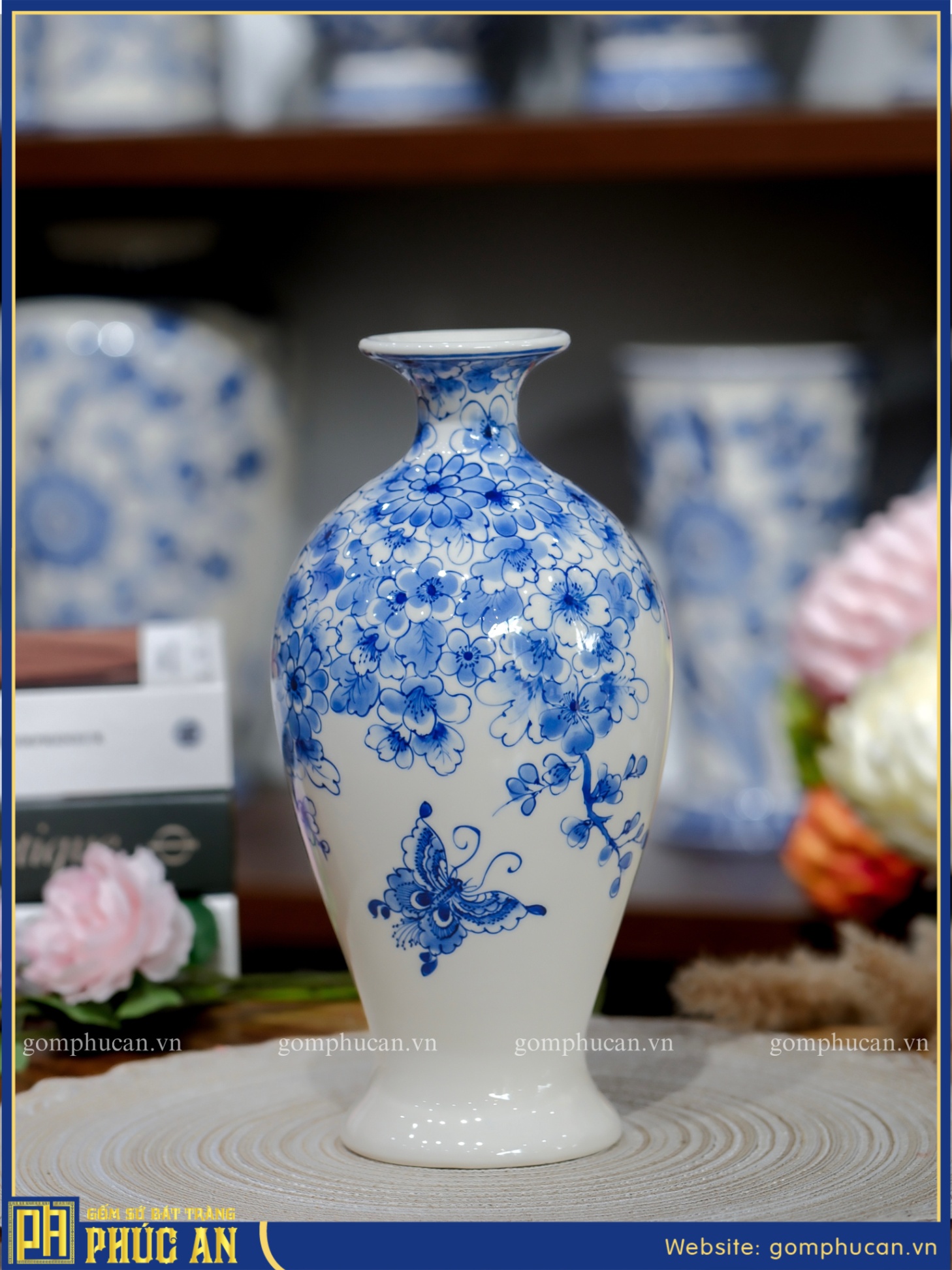 Lọ Hoa Men Lam HOA012
