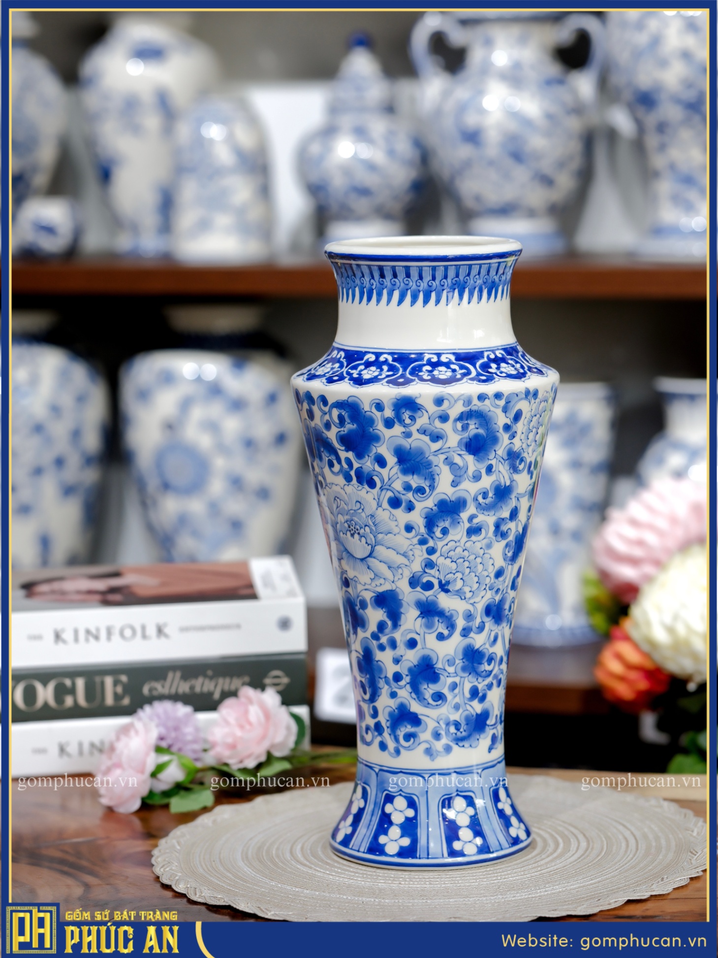 Lọ Hoa Men Lam HOA002