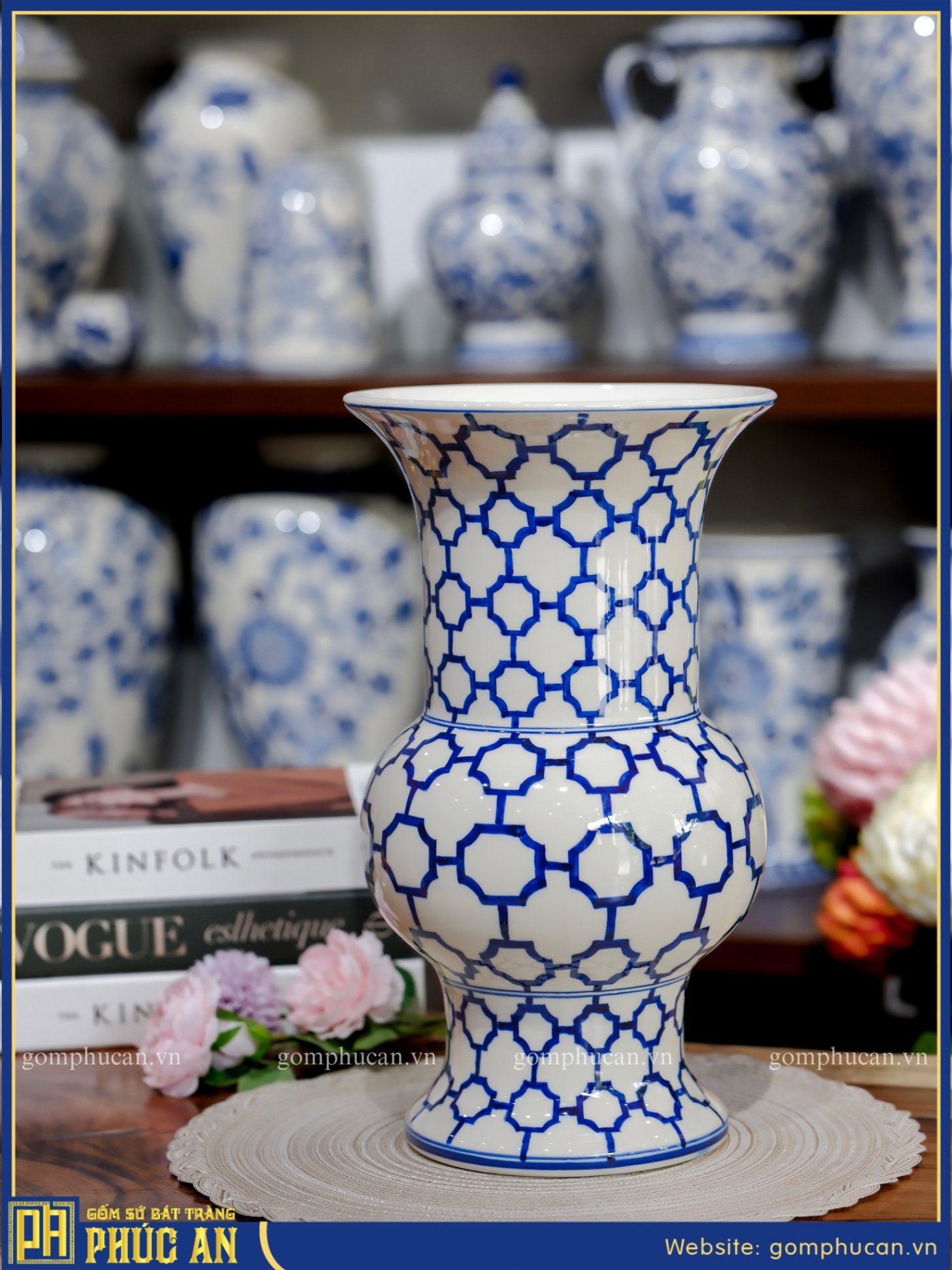Lọ Hoa Men Lam HOA005